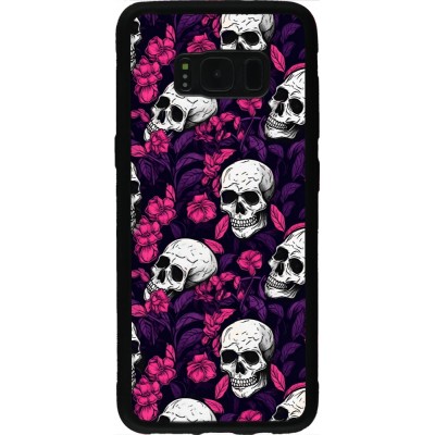 Coque Samsung Galaxy S8 - Silicone rigide noir Halloween 2024 romantic skulls