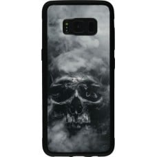 Coque Samsung Galaxy S8 - Silicone rigide noir Halloween 2024 smoky skull