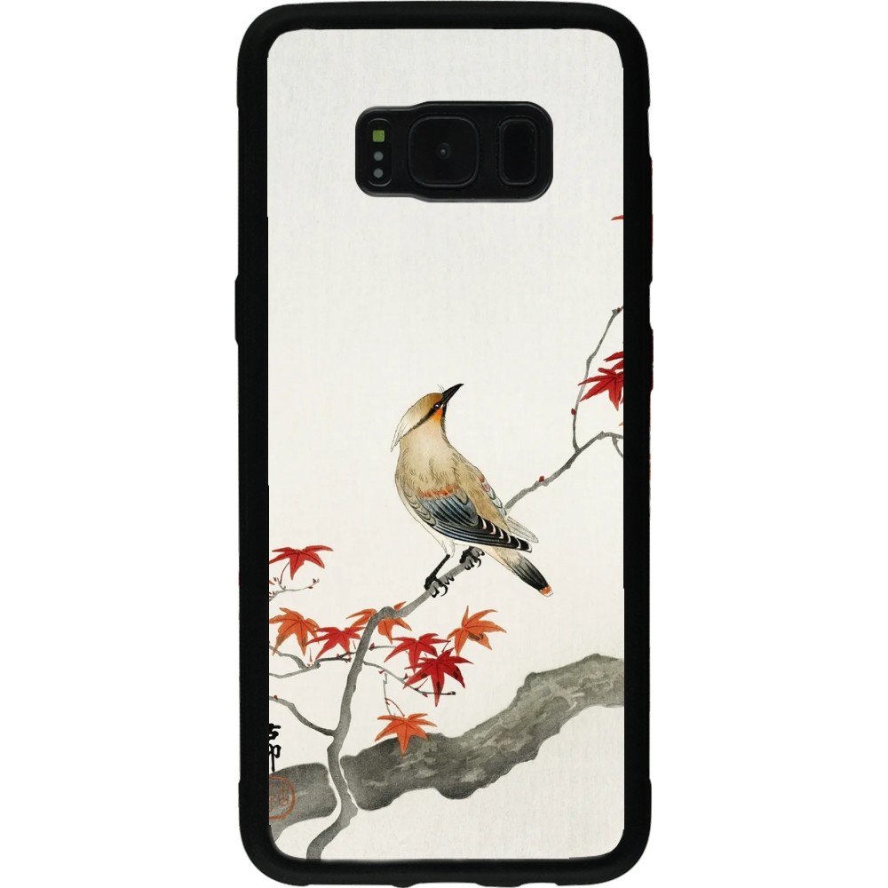 Coque Samsung Galaxy S8 - Silicone rigide noir Japanese Bird