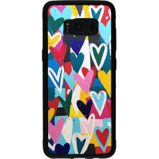 Coque Samsung Galaxy S8 - Silicone rigide noir Joyful Hearts