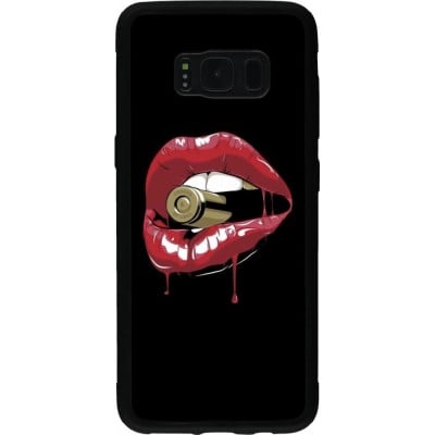 Coque Samsung Galaxy S8 - Silicone rigide noir Lips bullet