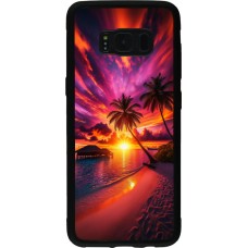 Coque Samsung Galaxy S8 - Silicone rigide noir Maldives Dusk Bliss