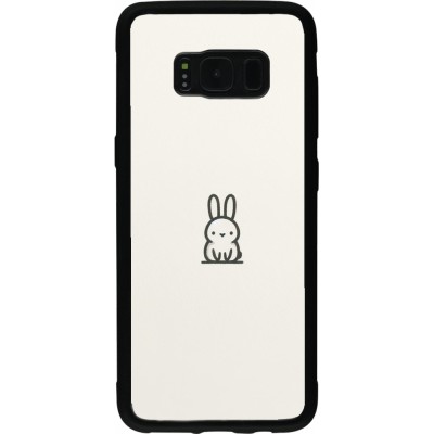 Coque Samsung Galaxy S8 - Silicone rigide noir Minimal bunny cutie