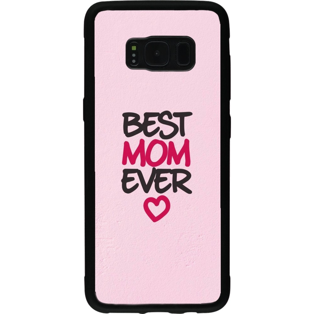 Coque Samsung Galaxy S8 - Silicone rigide noir Mom 2023 best Mom ever pink