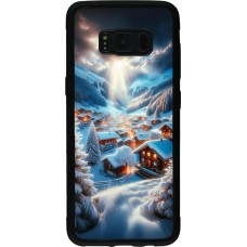 Coque Samsung Galaxy S8 - Silicone rigide noir Mont Neige Lumière