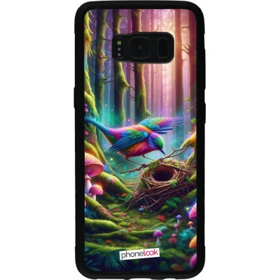 Coque Samsung Galaxy S8 - Silicone rigide noir Oiseau Nid Forêt