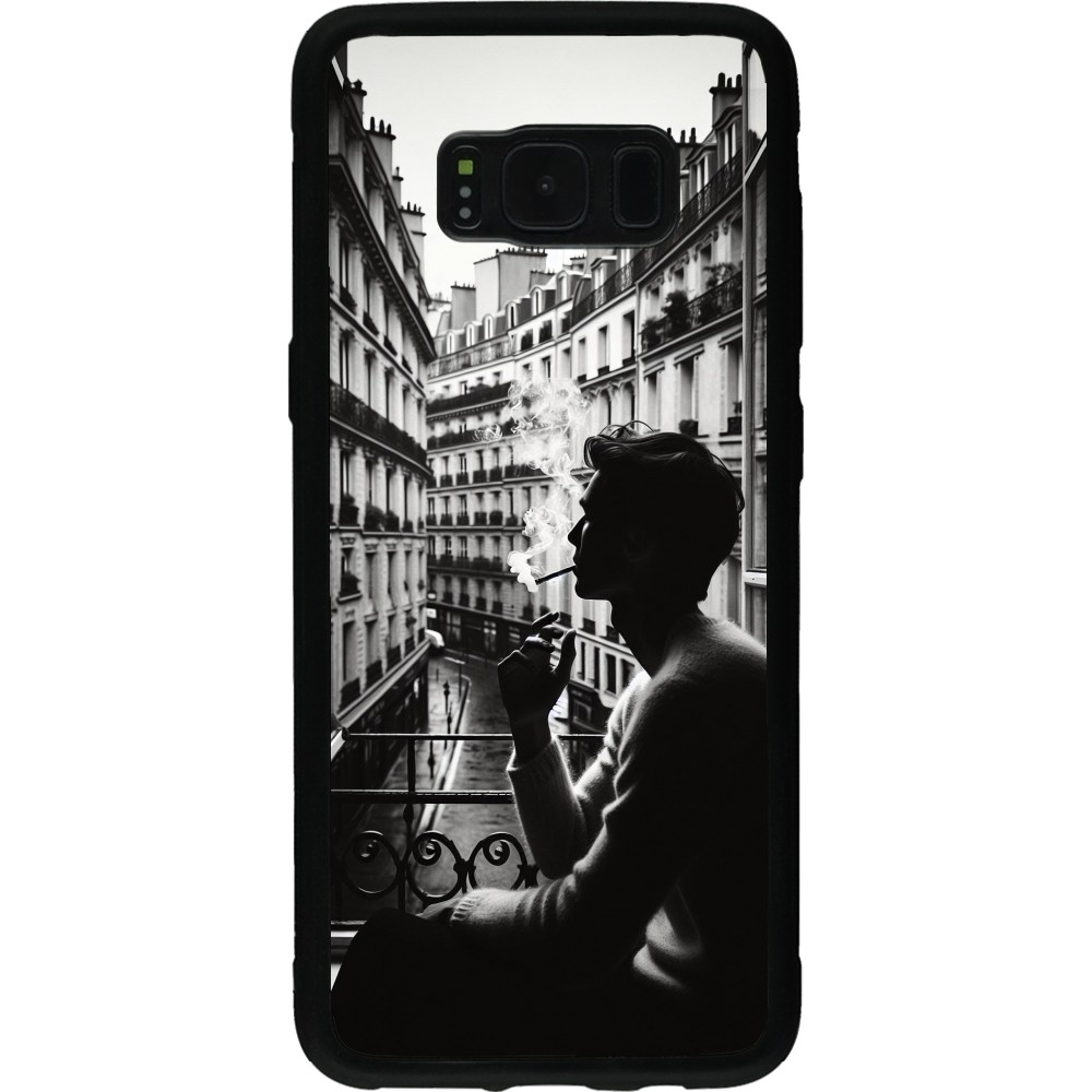 Coque Samsung Galaxy S8 - Silicone rigide noir Parisian Smoker