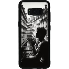 Coque Samsung Galaxy S8 - Silicone rigide noir Parisian Smoker