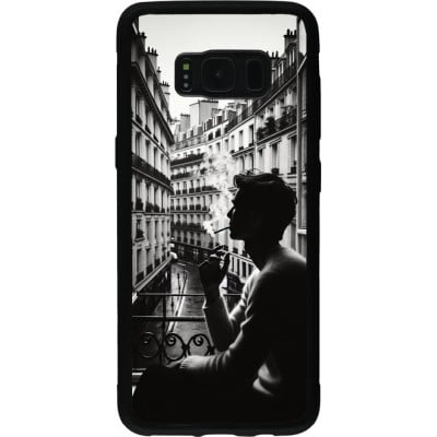 Coque Samsung Galaxy S8 - Silicone rigide noir Parisian Smoker