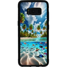 Coque Samsung Galaxy S8 - Silicone rigide noir Plage Paradis