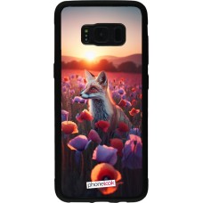 Coque Samsung Galaxy S8 - Silicone rigide noir Renard pourpre au crépuscule