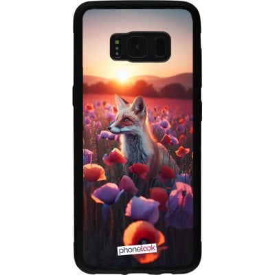 Coque Samsung Galaxy S8 - Silicone rigide noir Renard pourpre au crépuscule