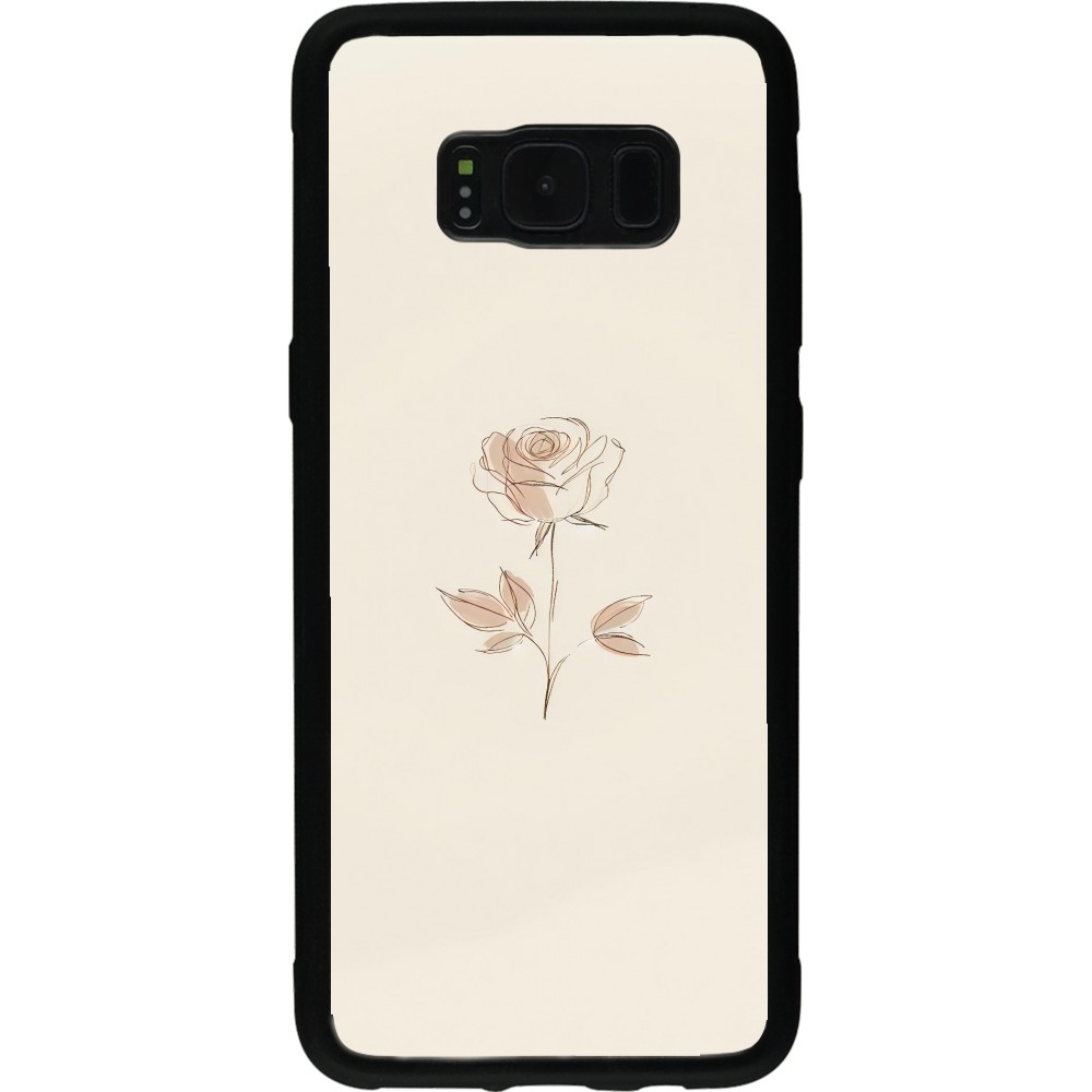 Coque Samsung Galaxy S8 - Silicone rigide noir Sable Rose Minimaliste