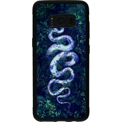 Coque Samsung Galaxy S8 - Silicone rigide noir Serpent Blue Anaconda