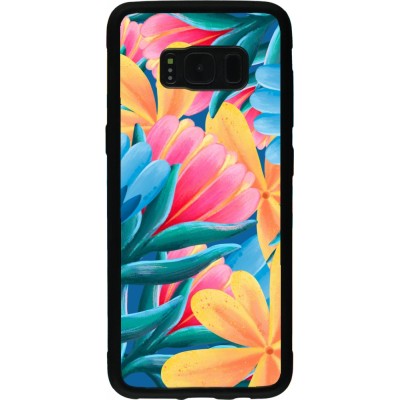 Coque Samsung Galaxy S8 - Silicone rigide noir Spring 23 colorful flowers