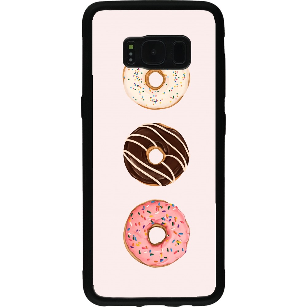 Coque Samsung Galaxy S8 - Silicone rigide noir Spring 23 donuts