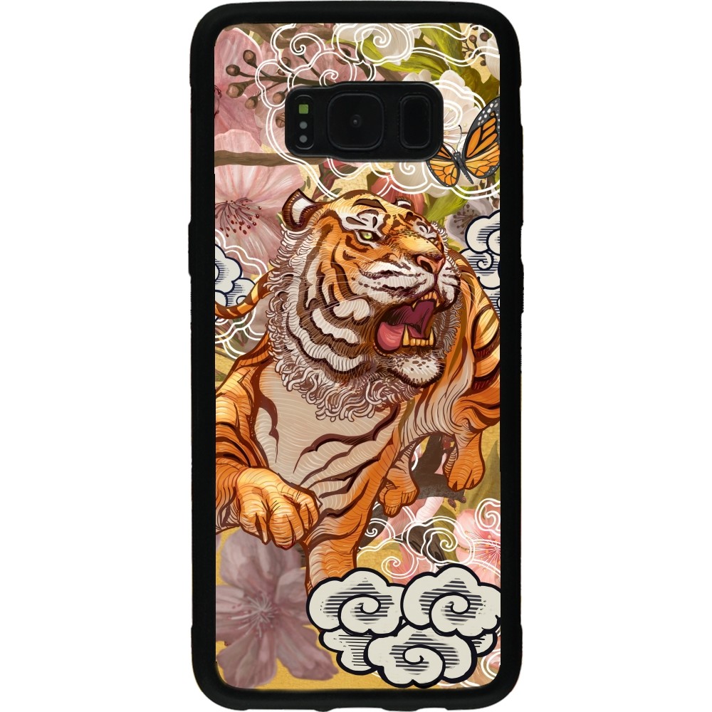 Coque Samsung Galaxy S8 - Silicone rigide noir Spring 23 japanese tiger