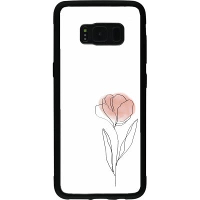 Coque Samsung Galaxy S8 - Silicone rigide noir Spring 23 minimalist flower