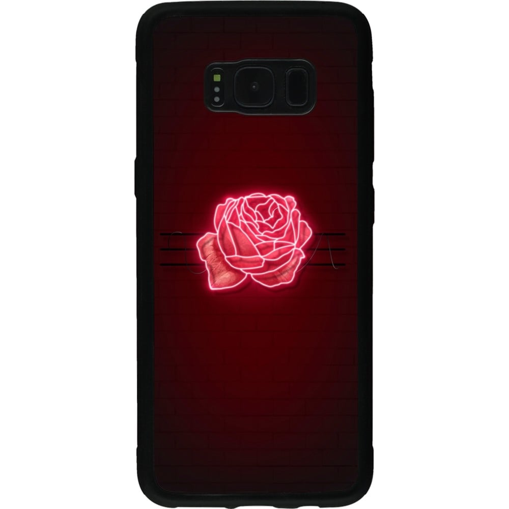 Coque Samsung Galaxy S8 - Silicone rigide noir Spring 23 neon rose