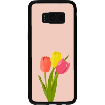 Coque Samsung Galaxy S8 - Silicone rigide noir Spring 23 tulip trio