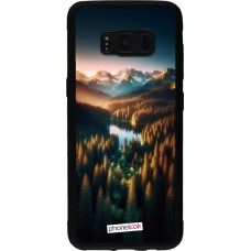 Coque Samsung Galaxy S8 - Silicone rigide noir Sunset Forest Lake