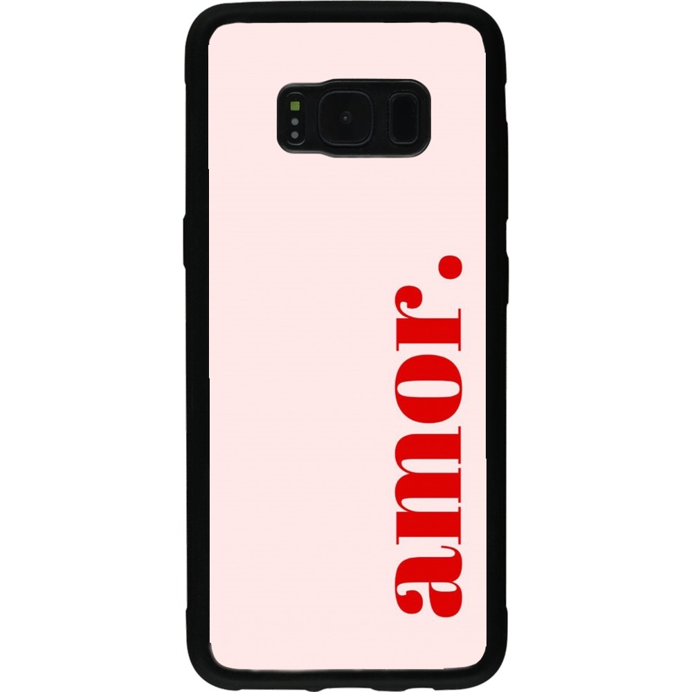 Coque Samsung Galaxy S8 - Silicone rigide noir Valentine 2024 amor