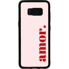 Coque Samsung Galaxy S8 - Silicone rigide noir Valentine 2024 amor