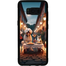 Coque Samsung Galaxy S8 - Silicone rigide noir Valentine 2024 Dog & Cat Candlelight