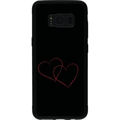 Coque Samsung Galaxy S8 - Silicone rigide noir Valentine 2023 attached heart