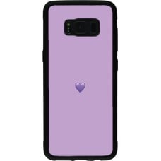 Coque Samsung Galaxy S8 - Silicone rigide noir Valentine 2023 purpule single heart