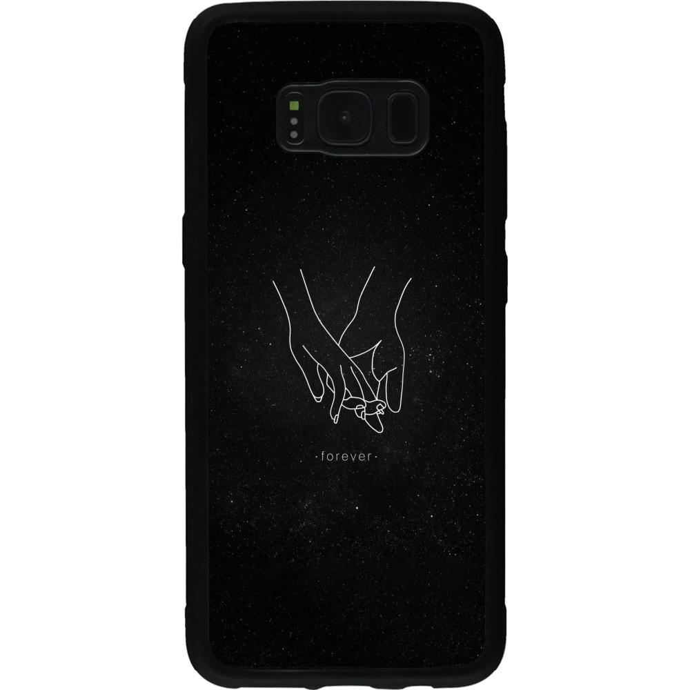 Coque Samsung Galaxy S8 - Silicone rigide noir Valentine 2023 hands forever