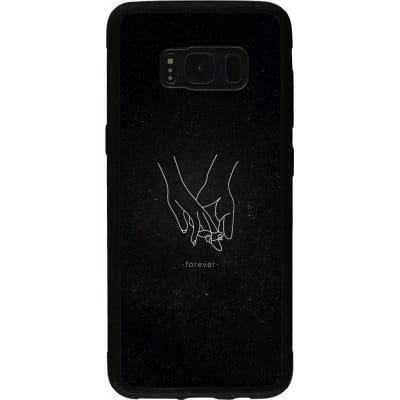 Coque Samsung Galaxy S8 - Silicone rigide noir Valentine 2023 hands forever