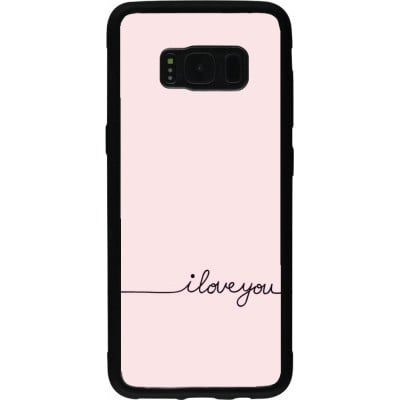 Coque Samsung Galaxy S8 - Silicone rigide noir Valentine 2023 i love you writing