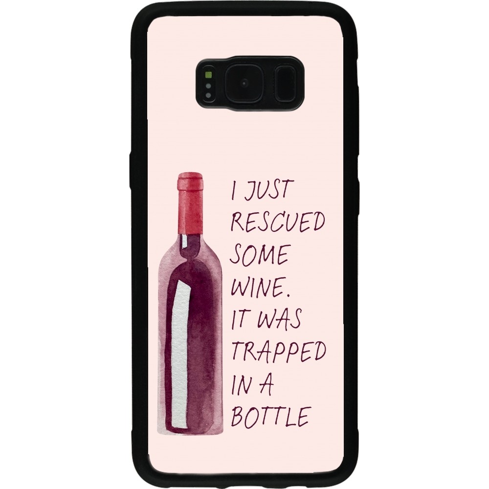 Coque Samsung Galaxy S8 - Silicone rigide noir I just rescued some wine