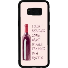 Coque Samsung Galaxy S8 - Silicone rigide noir I just rescued some wine