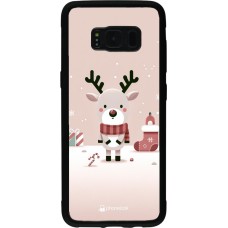 Coque Samsung Galaxy S8 - Silicone rigide noir Noël 2023 Choupinette Renne