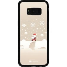 Coque Samsung Galaxy S8 - Silicone rigide noir Noël 2023 Minimalist Santa