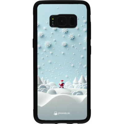 Coque Samsung Galaxy S8 - Silicone rigide noir Noël 2023 Petit Père Flocon