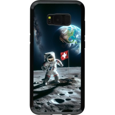 Coque Samsung Galaxy S8+ - Hybrid Armor noir Astro Suisse sur lune