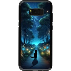 Coque Samsung Galaxy S8+ - Hybrid Armor noir Chat noir promenade