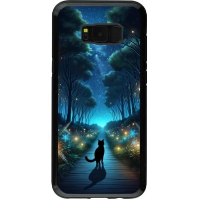 Coque Samsung Galaxy S8+ - Hybrid Armor noir Chat noir promenade