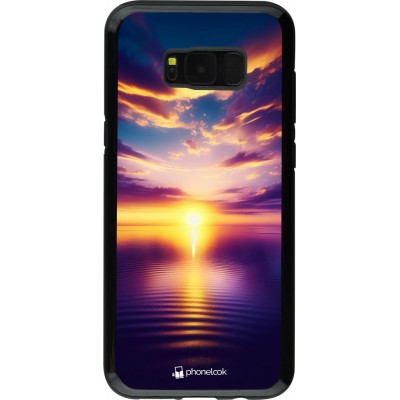 Coque Samsung Galaxy S8+ - Hybrid Armor noir Coucher soleil jaune violet