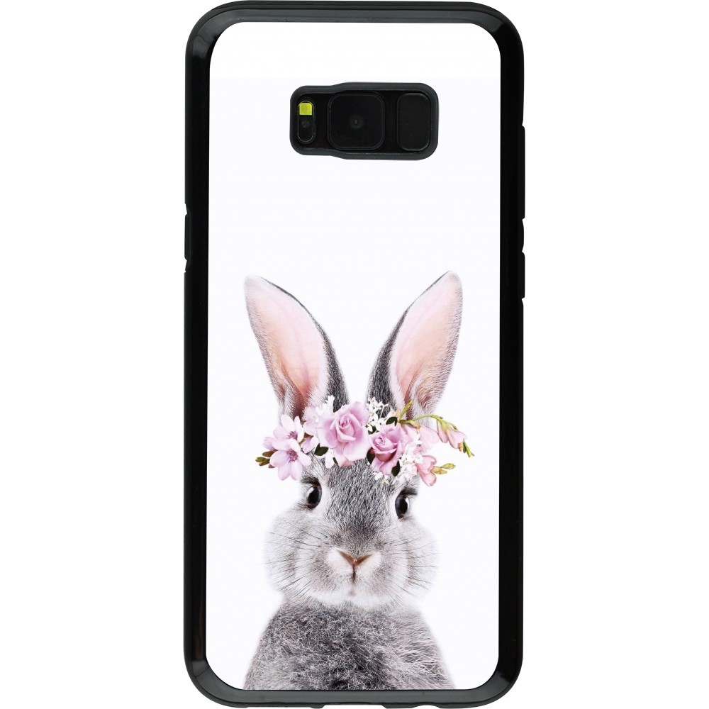 Coque Samsung Galaxy S8+ - Hybrid Armor noir Easter 2023 flower bunny