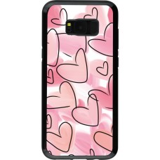 Coque Samsung Galaxy S8+ - Hybrid Armor noir Easter 2023 pink hearts