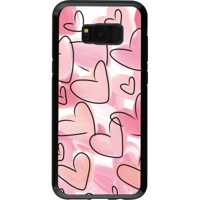 Coque Samsung Galaxy S8+ - Hybrid Armor noir Easter 2023 pink hearts