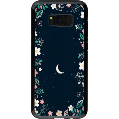 Coque Samsung Galaxy S8+ - Hybrid Armor noir Flowers space