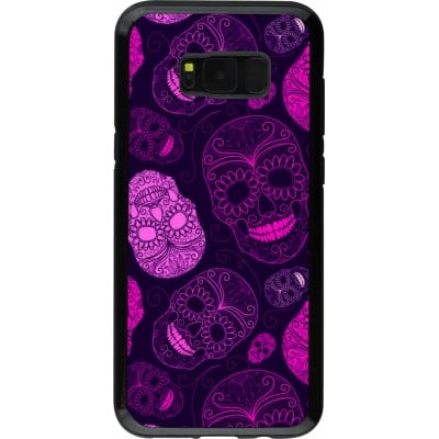 Coque Samsung Galaxy S8+ - Hybrid Armor noir Halloween 2023 pink skulls