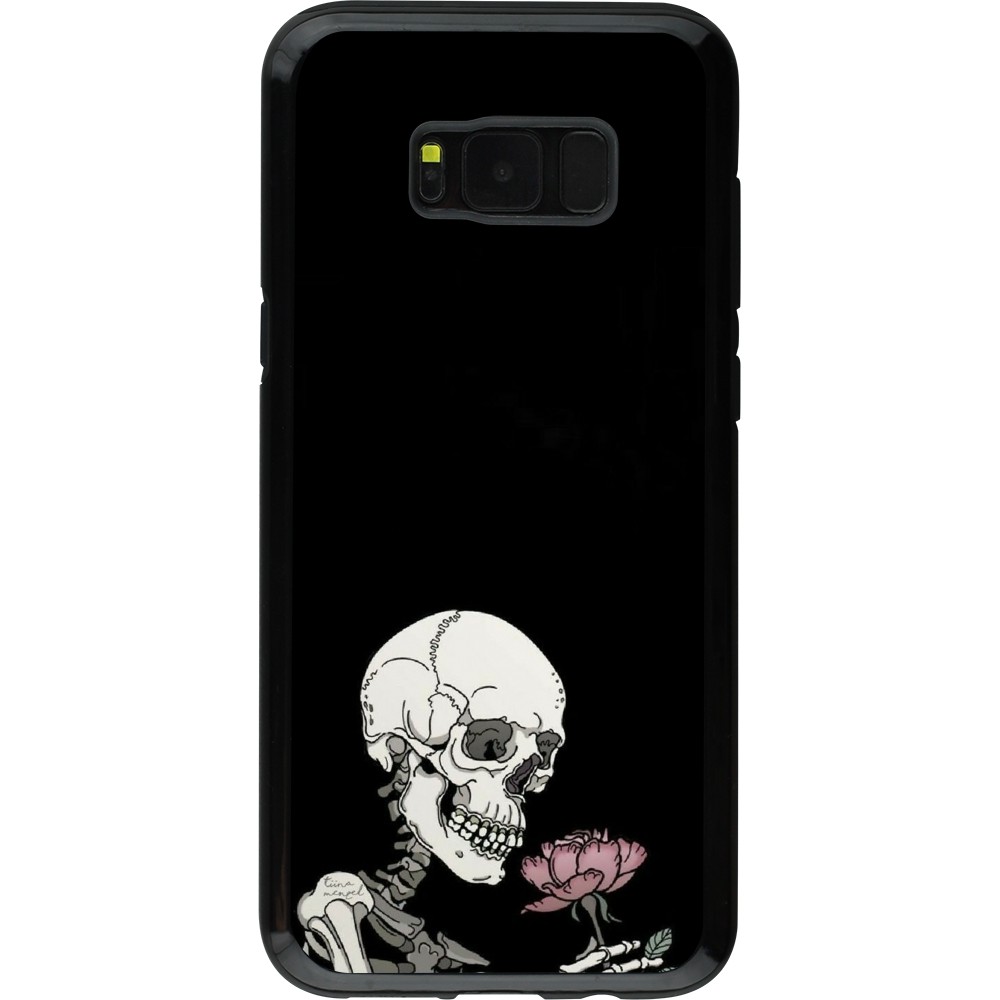 Coque Samsung Galaxy S8+ - Hybrid Armor noir Halloween 2023 rose and skeleton