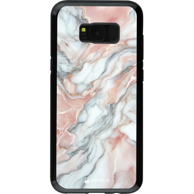 Coque Samsung Galaxy S8+ - Hybrid Armor noir Marbre Rose Lumineux