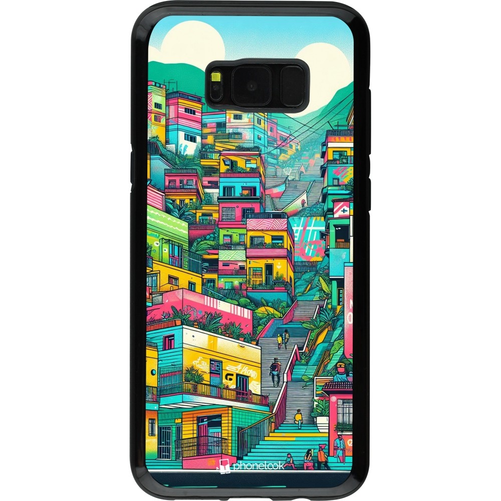 Coque Samsung Galaxy S8+ - Hybrid Armor noir Medellin Comuna 13 Art